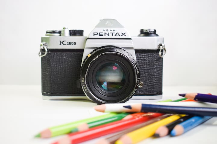 Camera and pencil colors
