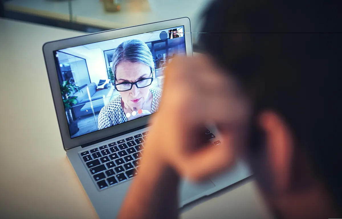 Shot of a mature psychologist conducting an online therapy session with her patient All items/Photos
