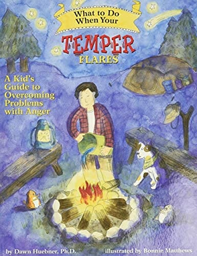 A cover of a childrens book "Temper Flares" by Dawn Huebner